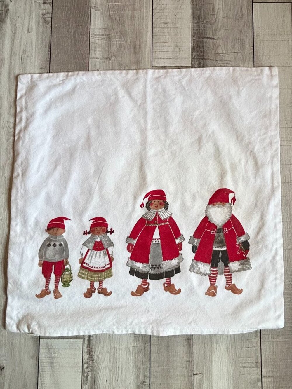 IKEA Margareta Santa Figural Cotton Pillow Cover 20" x 20"